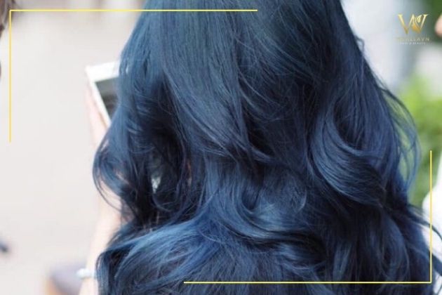Tóc nhuộm xanh đen có cần tẩy tóc