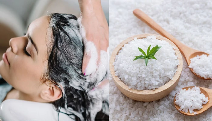 Cách gội đầu với muối trị rụng tóc hiệu quả ngay tại nhà Cách gội đầu bằng muối và dầu gội