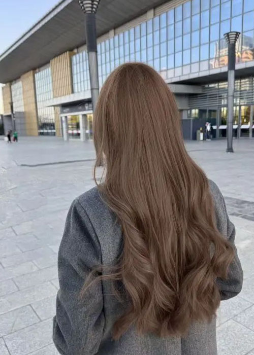 BST 16 mẫu nhuộm màu nâu lạnh đẹp nhất 2023 do salon tư vấn Kiểu nhuộm tóc màu nâu lạnh pha ánh đồng