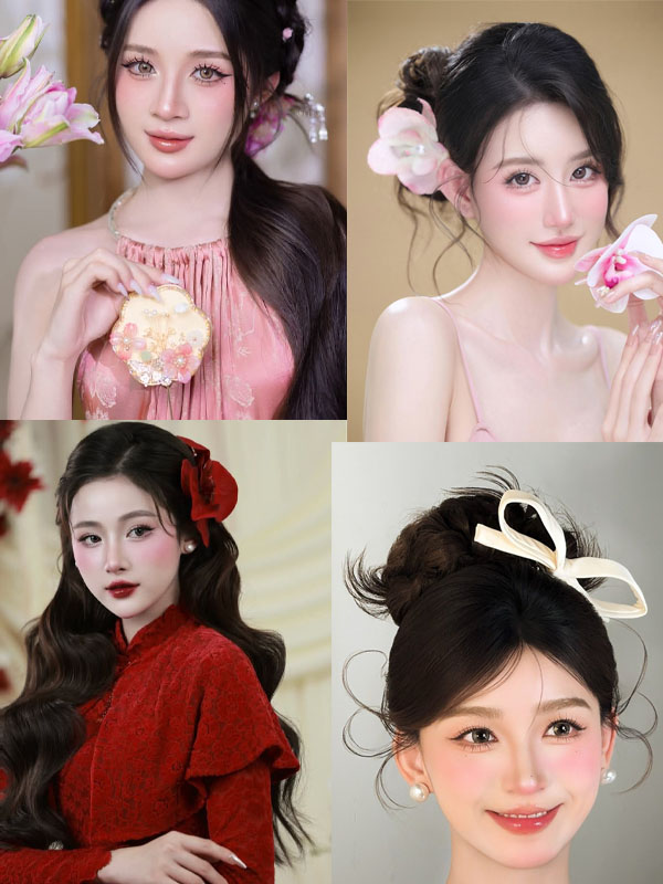 Kiểu tóc cô dâu ăn hỏi Hot trend