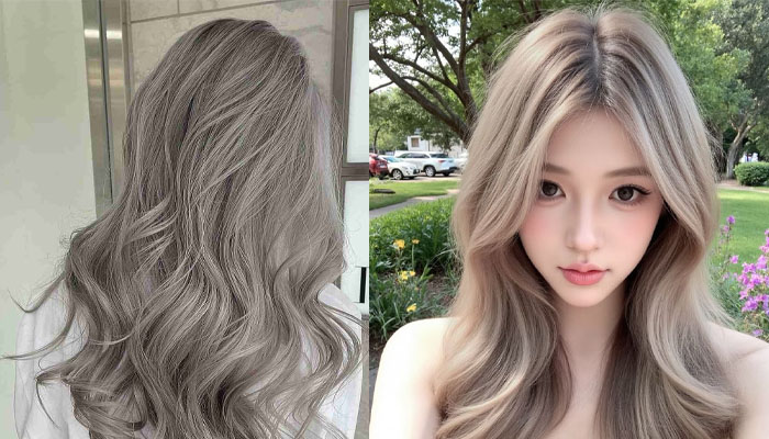 TOP 10 kiểu tóc nhuộm màu xám #Độc #Cá tính như sao Hàn Màu tóc xám nâu lôi cuốn đáng yêu