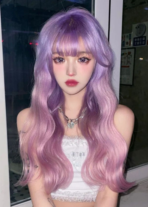 Tổng hợp các mẫu nhuộm tóc màu tím hồng MÊ MẨN phái nữ Nhuộm tóc từ Lilac đến Dusky Pink Ombre