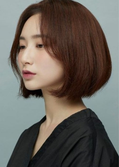 Kiểu tóc duỗi cho mặt tròn mặt thanh thoát đẹp tự nhiên Tóc bob uốn cụp thanh thoát