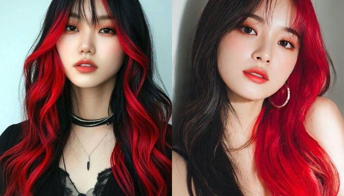 Top 6 kiểu nhuộm tóc màu đỏ tía giúp nàng thêm nổi bật Tóc layer nhuộm highlight đỏ tía