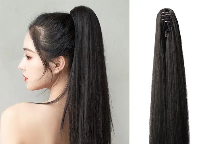 Tóc giả ngoạm là gì? 1001 mẫu tóc ngoạm giả được ưa chuộng nhất Tóc ngoạm màu đen