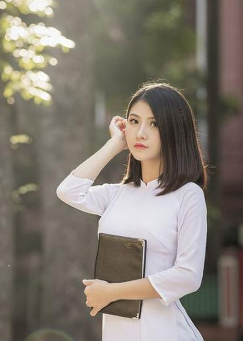 #10+ Kiểu tóc ngắn mặc với áo dài dành cho thiếu nữ xinh đẹp Tóc uốn cúp ngang vai