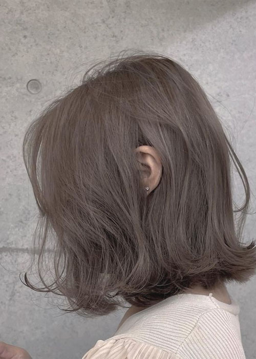 BST 16 mẫu nhuộm màu nâu lạnh đẹp nhất 2023 do salon tư vấn Tóc uốn cúp ngang vai màu nâu lạnh