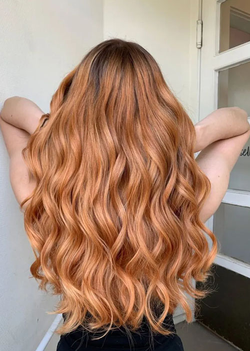 Điểm danh 8+ Mẫu tóc nhuộm màu vàng đồng đẹp sang ngút trời Tóc vàng đồng uốn xoăn