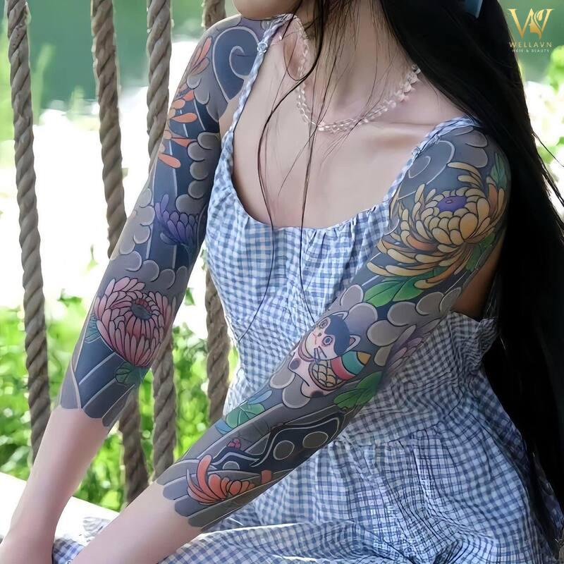 ảnh con gái xăm hình