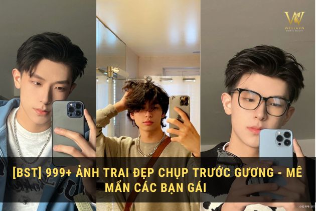 anh trai dep chup truoc guong