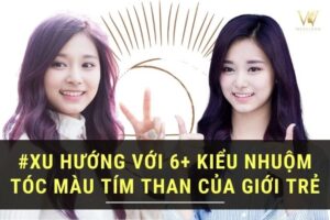 Nhuộm tóc màu tím than cực xinh khiến bao chàng say đắm