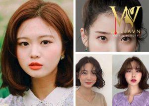 tóc mái cho mặt tròn trán thấp