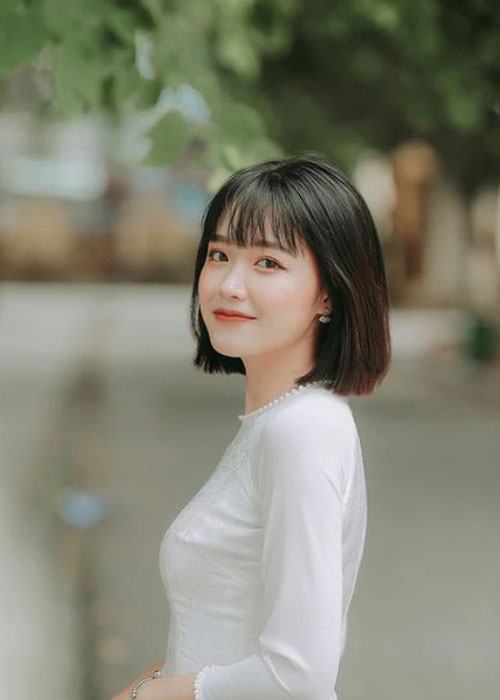 #10+ Kiểu tóc ngắn mặc với áo dài dành cho thiếu nữ xinh đẹp tóc ngắn cho mặt tròn mặc áo dài