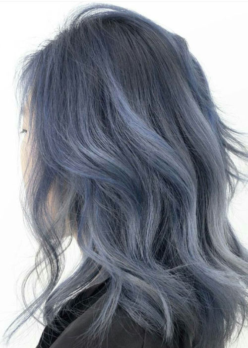 Gợi ý 11+ Kiểu tóc nhuộm màu xanh xám thời thượng hot trendy Kiểu nhuộm tóc màu xanh xám ombre