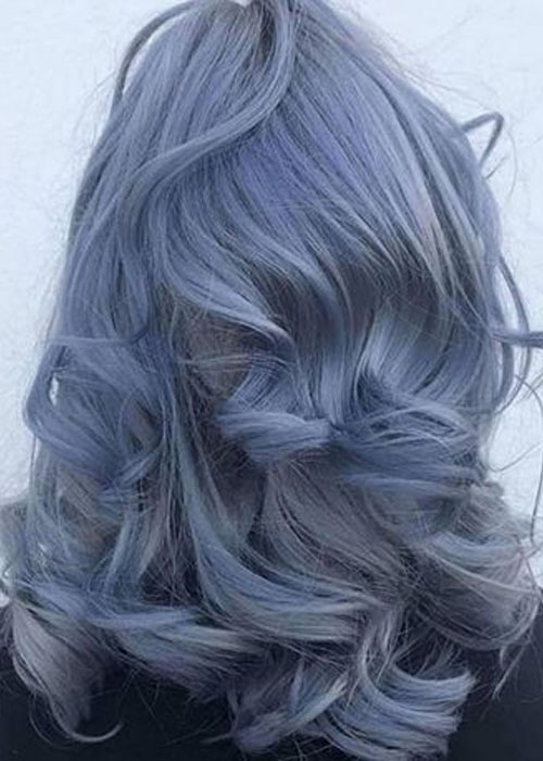 Gợi ý 11+ Kiểu tóc nhuộm màu xanh xám thời thượng hot trendy Kiểu tóc nhuộm màu xanh xám đậm