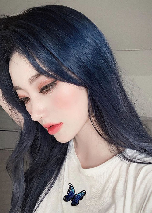 Gợi ý 11+ Kiểu tóc nhuộm màu xanh xám thời thượng hot trendy Mẫu tóc màu xanh xám tro