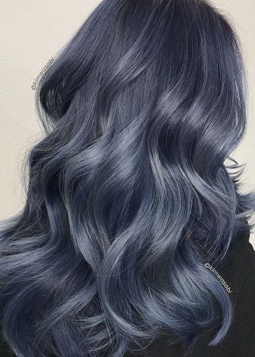 Gợi ý 11+ Kiểu tóc nhuộm màu xanh xám thời thượng hot trendy Màu tóc xanh xám thép