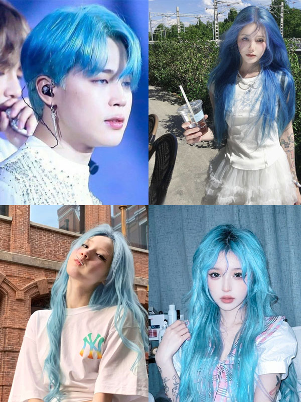 Bật mí những mẫu nhuộm màu xanh nước biển đẹp mê hồn Nhuộm màu xanh nước biển