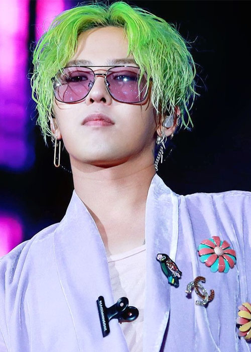 Các kiểu nhuộm màu xanh lá cây bắt trend như sao Hàn Nhuộm tóc màu xanh lá G-Dragon