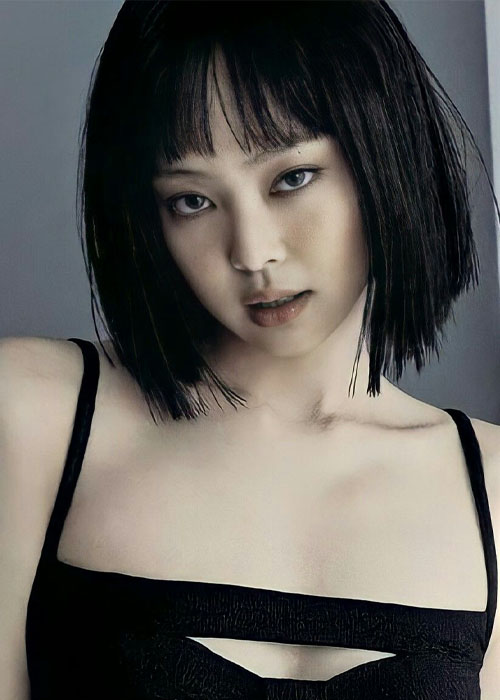 Jennie Tóc Ngắn: Phong Cách Mới Mẻ và Quyến Rũ Của Nữ Thần Kpop Tóc bob thẳng Jennie