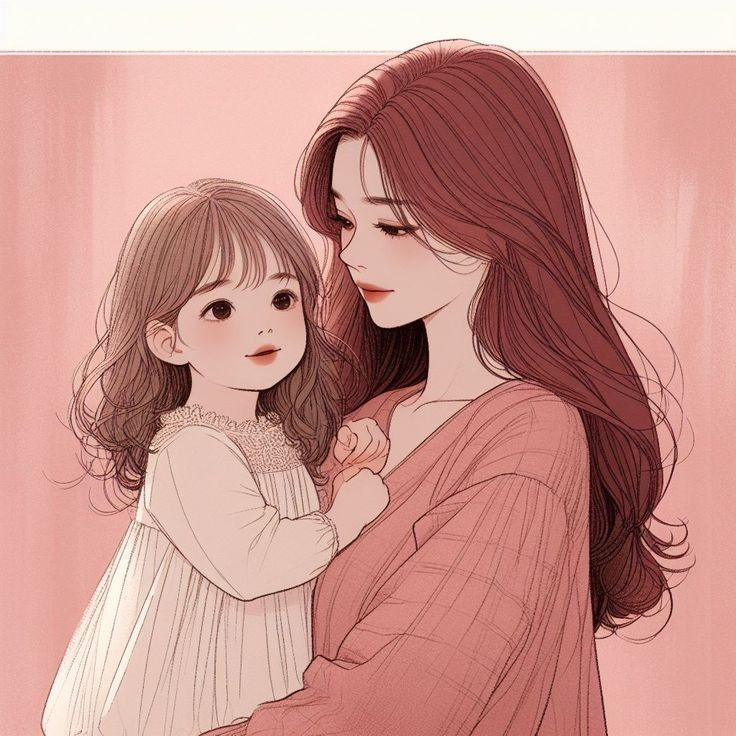 ảnh mẹ và con gái hoạt hình