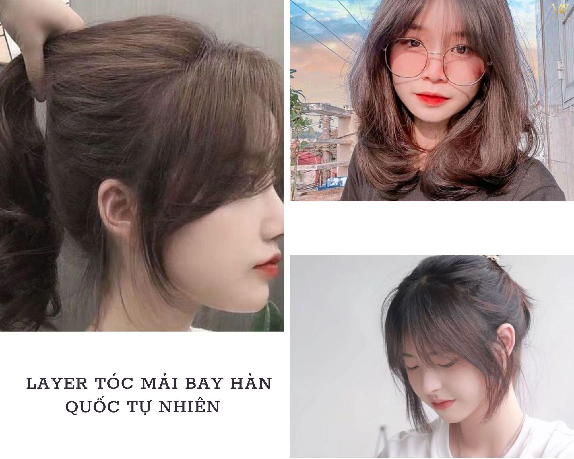 tóc mái bay layer Hàn Quốc