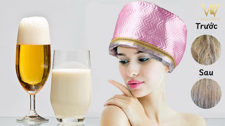 Hướng dẫn cách ủ tóc bằng bia và sữa tươi