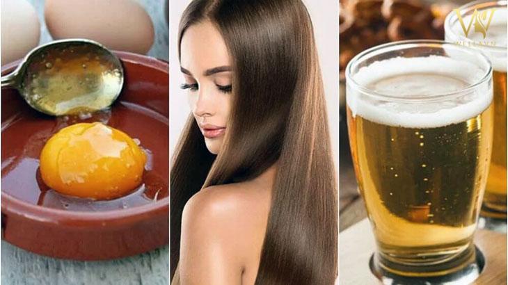 Cách ủ tóc bằng bia tại nhà kết hợp với trứng gà