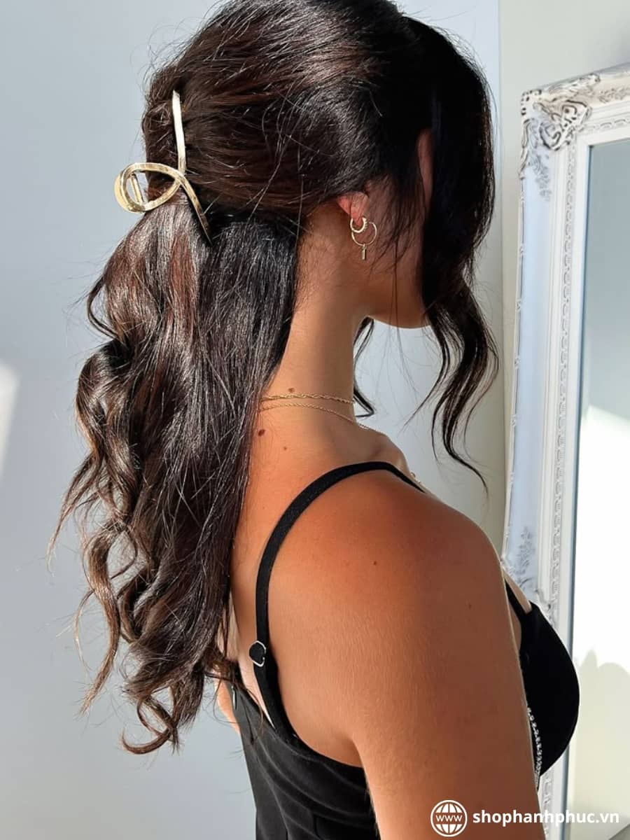 Claw Clip Styled Half-Up