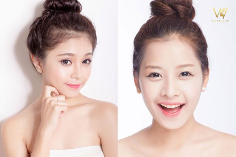 Tóc cô dâu cắt ngắn búi cao sang trọng