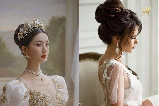 búi tóc cô dâu hàn quốc