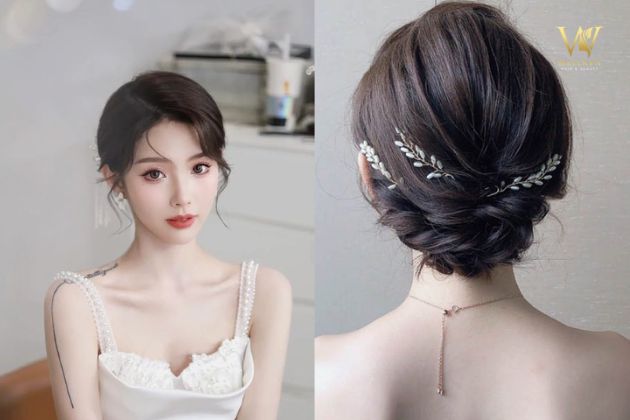 búi tóc cô dâu hàn quốc