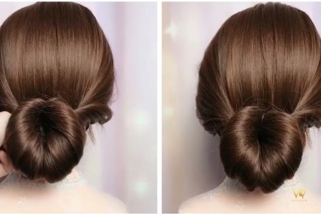 Cách búi tóc cuộn vào trong