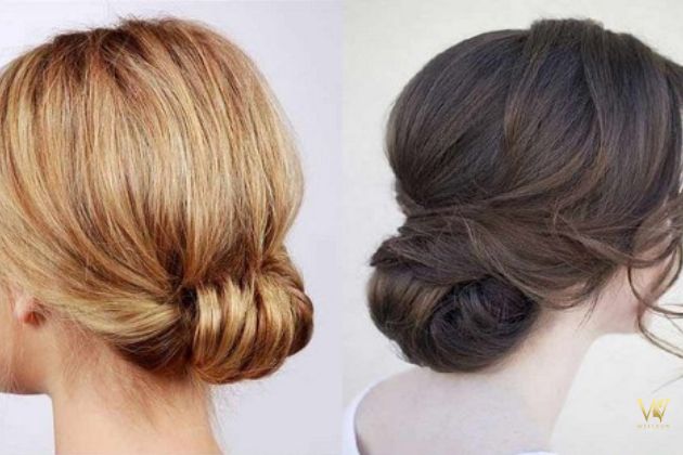 Cách búi tóc cuộn vào trong