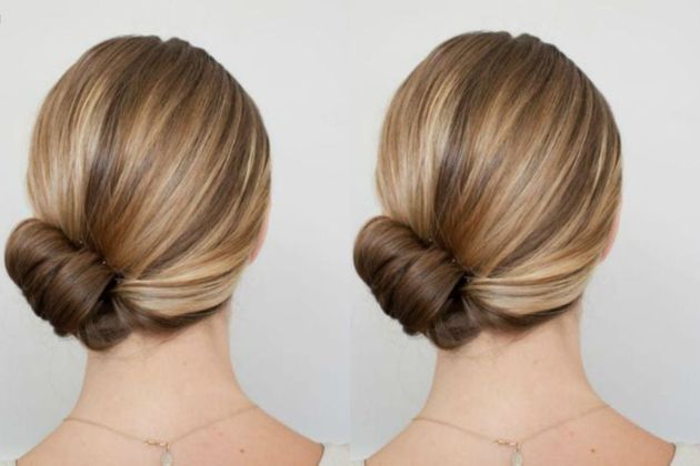 Cách búi tóc cuộn vào trong