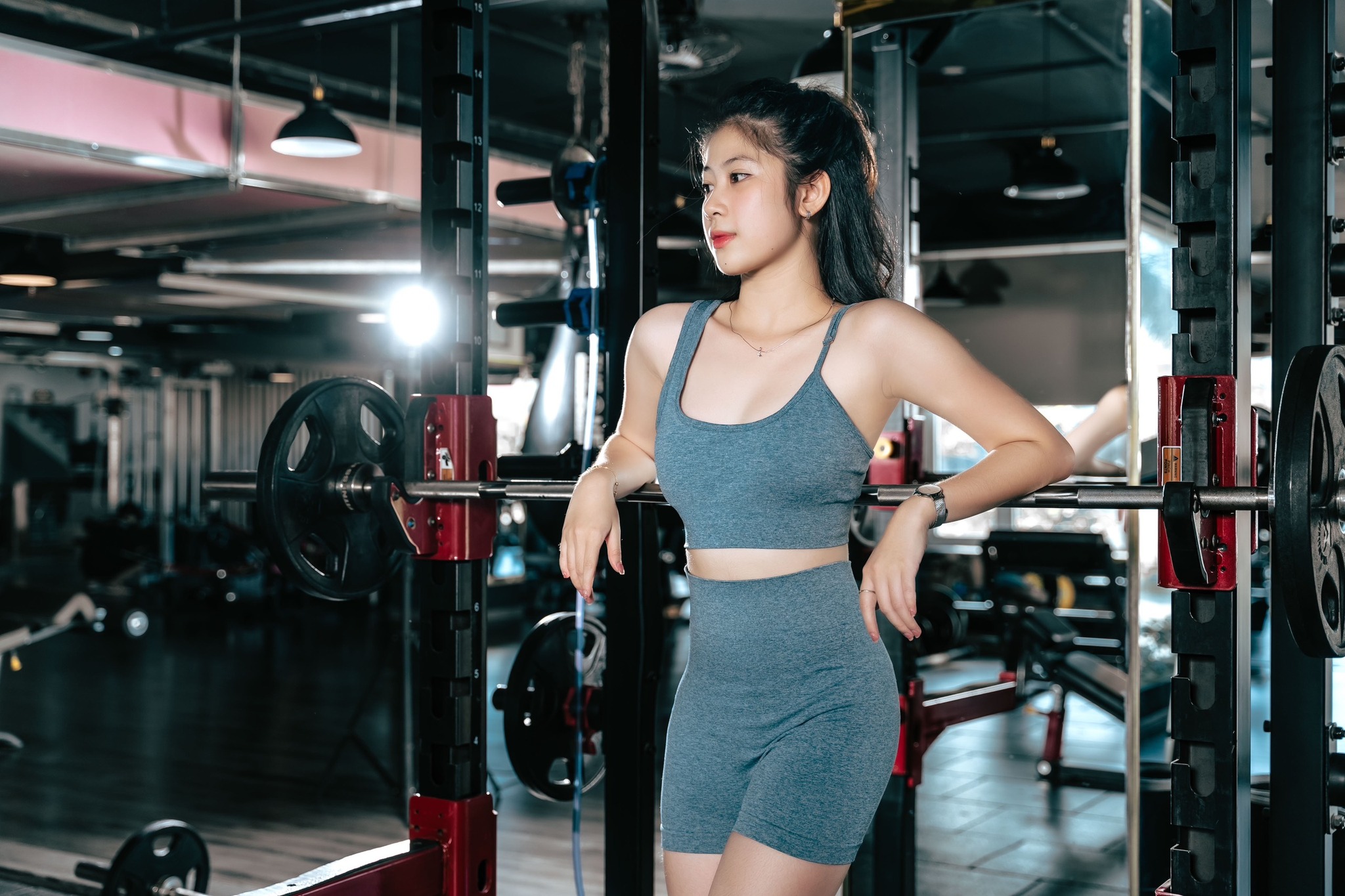 gái xinh tập gym