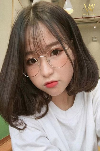 Tóc mái thưa cho mặt tròn
