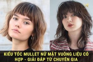 kiểu tóc mullet nữ mặt vuông