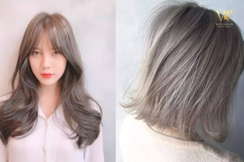 Tóc màu nâu tây khói lạnh
