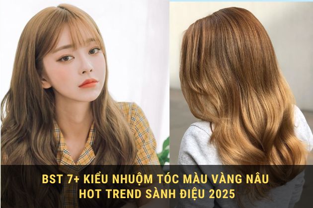 Nhuộm tóc màu vàng nâu