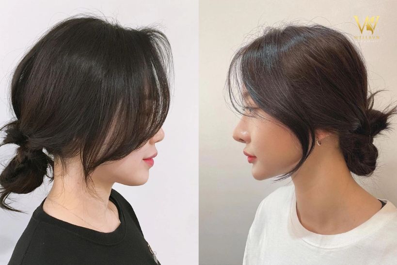 Tóc búi thấp Hàn Quốc