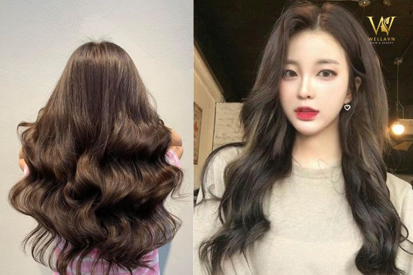 Kiểu tóc dài uốn sóng Hàn Quốc