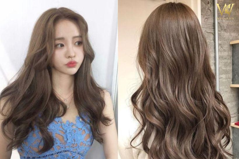 Tóc dài uốn xoăn sóng nước mềm mại