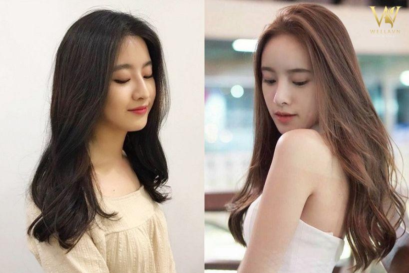 Tóc xoăn dài nhẹ nhàng phần đuôi thanh lịch 