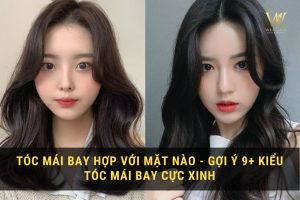 Tóc mái bay hợp với mặt nào