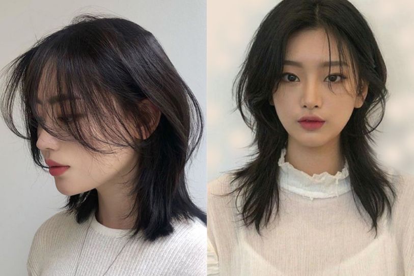 Tóc mái bay mullet layer mặt tròn độc đáo