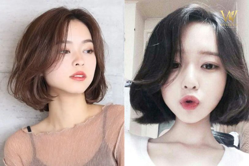 Tóc mái bay ngắn cho cô nàng mặt tròn trẻ trung cá tính