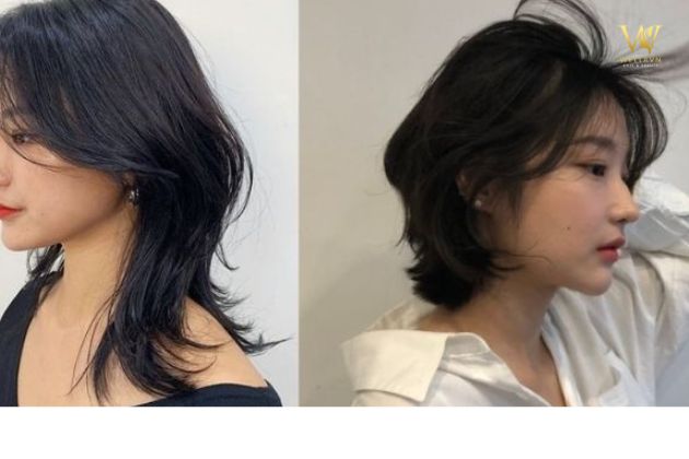 kiểu tóc mullet nữ mặt vuông
