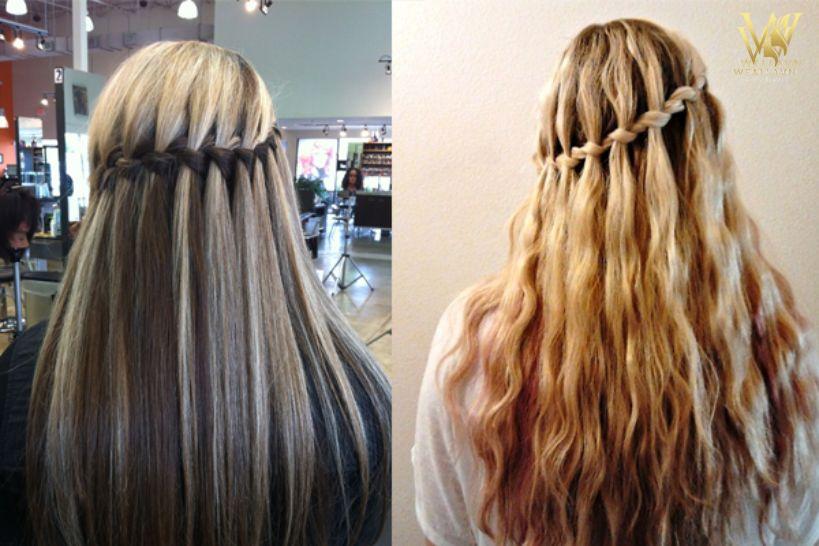 Kiểu tóc tết sóng đôi cực đơn giản