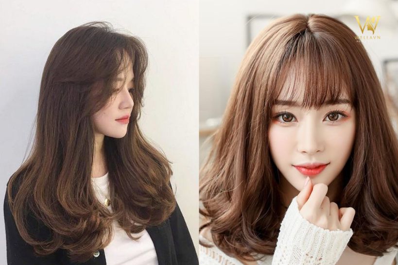 Tóc uốn xoăn đuôi bồng bềnh